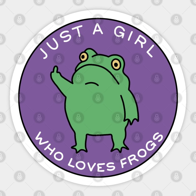 Just A Girl Who Loves Frogs Sticker by valentinahramov